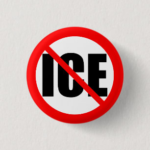 "GEEN IJSM" protest Ronde Button 3,2 Cm