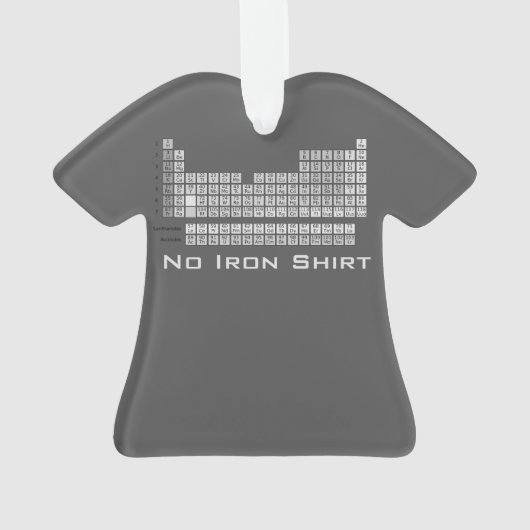 Geen ijzer Periodiek Tafel T-shirt Kerstversiering Ornament (achterkant)