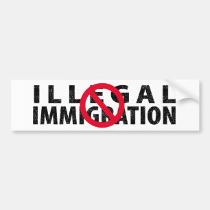 Geen illegale immigratie bumpersticker