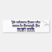 Geen illegale immigratie bumpersticker (Voorkant)