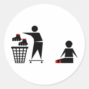 geen inline ronde sticker