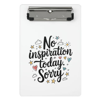 Geen Inspiratie Vandaag – Leuk & Kleurrijk Ontwerp Mini Klembord