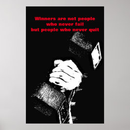 Geen Inspirerend Bodybuilding Fitness meer Poster