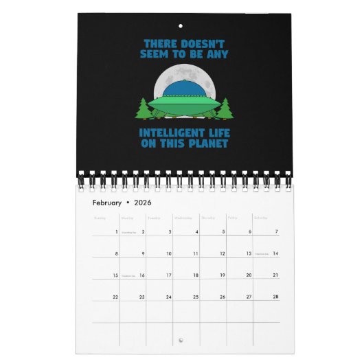 geen intelligent leven kalender (Feb 2026)