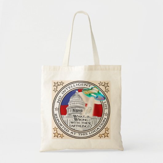 Geen intelligent leven tote bag (Voorkant)