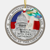 Geen Intelligent Life-ornament Keramisch Ornament (Voorkant)