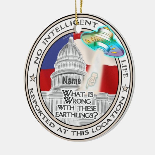 Geen Intelligent Life-ornament Keramisch Ornament (Links)