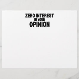 Geen Interesse In Uw Mening Professioneel Briefhoofd