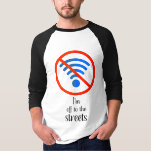 "Geen internet? Geen probleem!", Grappige cyber of T-shirt