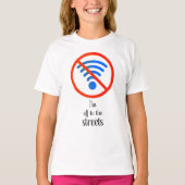 "Geen internet? Geen probleem!", Grappige cyber of T-shirt (Voorkant)