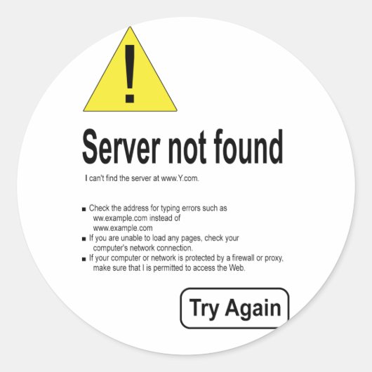 Geen internettoegang - sticker (Voorkant)