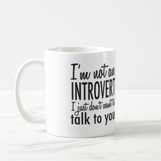 Geen Introvert Mok (Links)