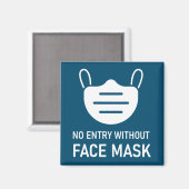 Geen invoer zonder gezichtsmasker magneet (Voorkant / Achterkant)