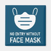 Geen invoer zonder gezichtsmasker magneet (Voorkant)