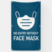 Geen invoer zonder gezichtsmasker spandoek (Verticaal)