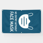 Geen invoer zonder gezichtsmasker spandoek (Horizontaal)