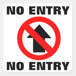 Geen invoerteken vierkante sticker