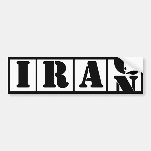Geen Iran Oorlog Irak Midden-Oosten Anti-Oorlog Bumpersticker (Voorkant)