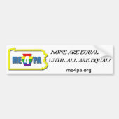 Geen is Equal Bumpersticker (Voorkant)