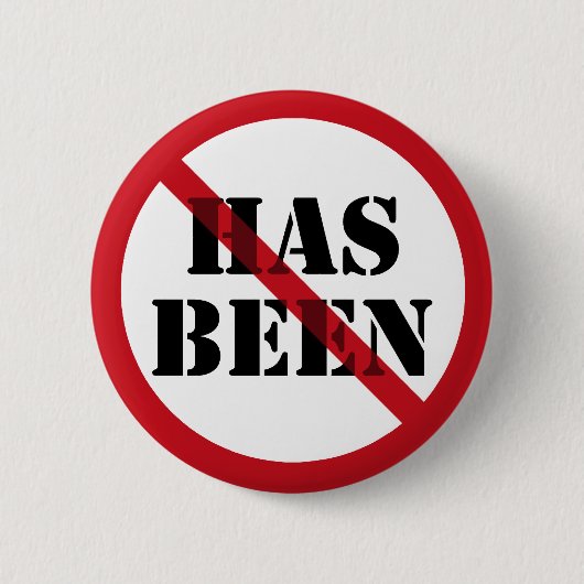 GEEN "IS GEWEEST" RONDE BUTTON 5,7 CM (Voorkant)