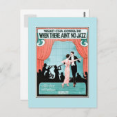 Geen Jazz 1920s jazz  muziekcover Briefkaart (Voorkant / Achterkant)