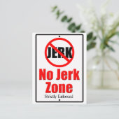 Geen Jerk Zone Briefkaart (Staand voorkant)