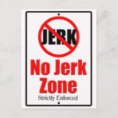Geen Jerk Zone Briefkaart (Voorkant)