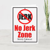 Geen Jerk Zone Kaart (Voorkant)