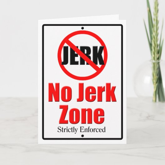 Geen Jerk Zone Kaart (Voorkant)