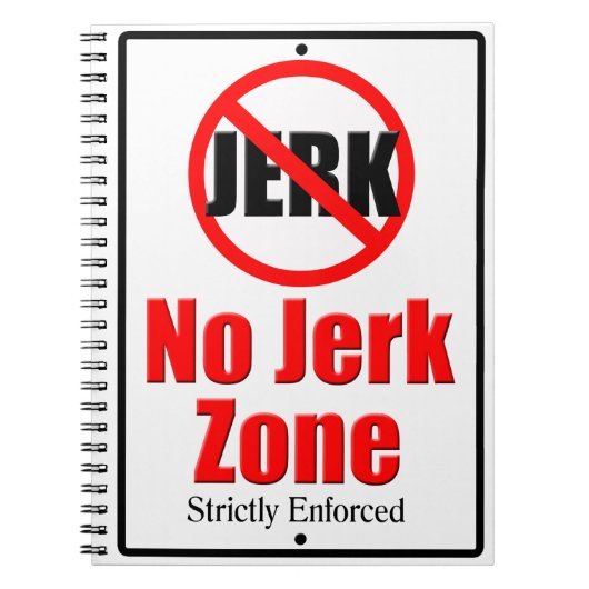 Geen Jerk Zone Notitieboek (Voorkant)