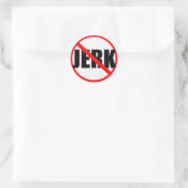 Geen Jerk Zone Ronde Sticker (Tas)