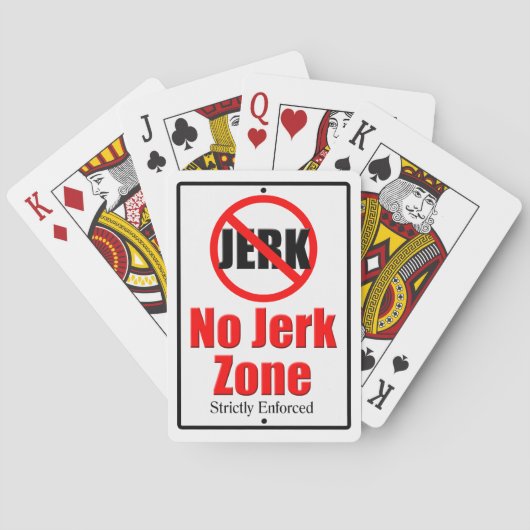 Geen Jerk Zone Speelkaarten (Achterkant)