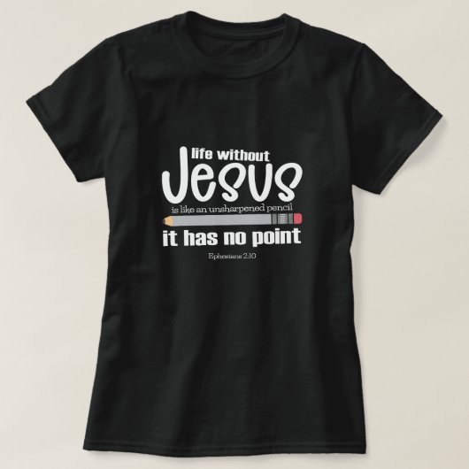 GEEN JEZUS? GEEN ZIN! Christelijk Geloof Quote Vro T-shirt (Design voorkant)