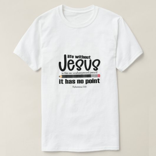 GEEN JEZUS? GEEN ZIN! Christelijkste Mannen geloof T-shirt (Design voorkant)