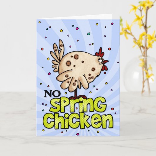 geen jonge kip meer kaart (Gele Bloem)