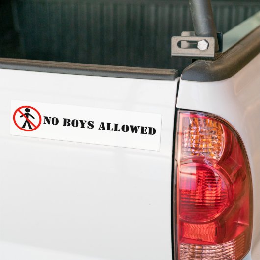 Geen Jongens Toegestaan Bumpersticker (Op Truck)