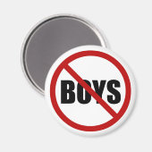 Geen jongens toegestaan icoon magneet (Voorkant / Achterkant)