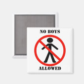 Geen jongens toegestaan magneet (Voorkant / Achterkant)