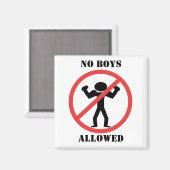 Geen jongens toegestaan magneet (Voorkant / Achterkant)