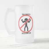 Geen jongens toegestaan matglas bierpul (Links)