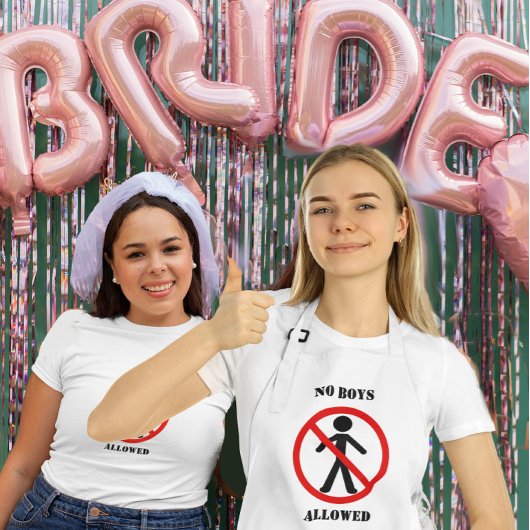 Geen jongens toegestaan standaard schort