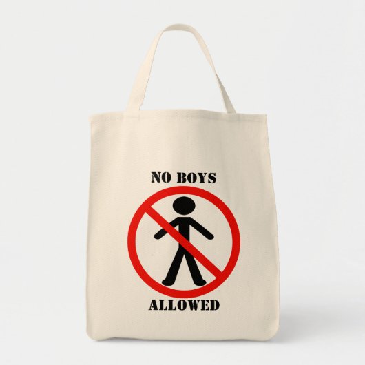 Geen jongens toegestaan tote bag (Voorkant)