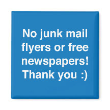 Geen junk mail magnetisch teken!