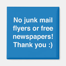 Geen junk mail magnetisch teken! magneet