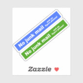 Geen junk mail sticker teken (Vel)