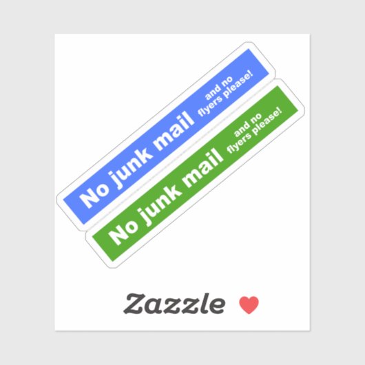 Geen junk mail sticker teken (Vel)