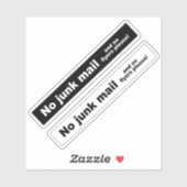 Geen junk mail sticker teken (Vel)