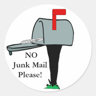 GEEN junkmail alstublieft Stickers