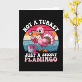Geen kalkoen, gewoon een korte flamingo, leuke Tha Kaart (Gele Bloem)
