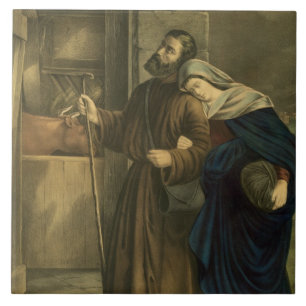 Geen kamer bij Inn, een kerstfeest Tegeltje